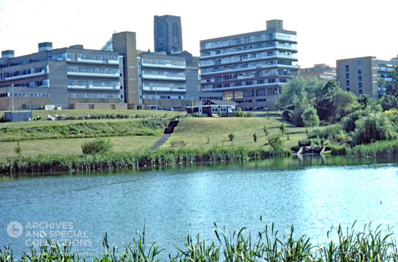 Photograph of the University Lake, 1976.
