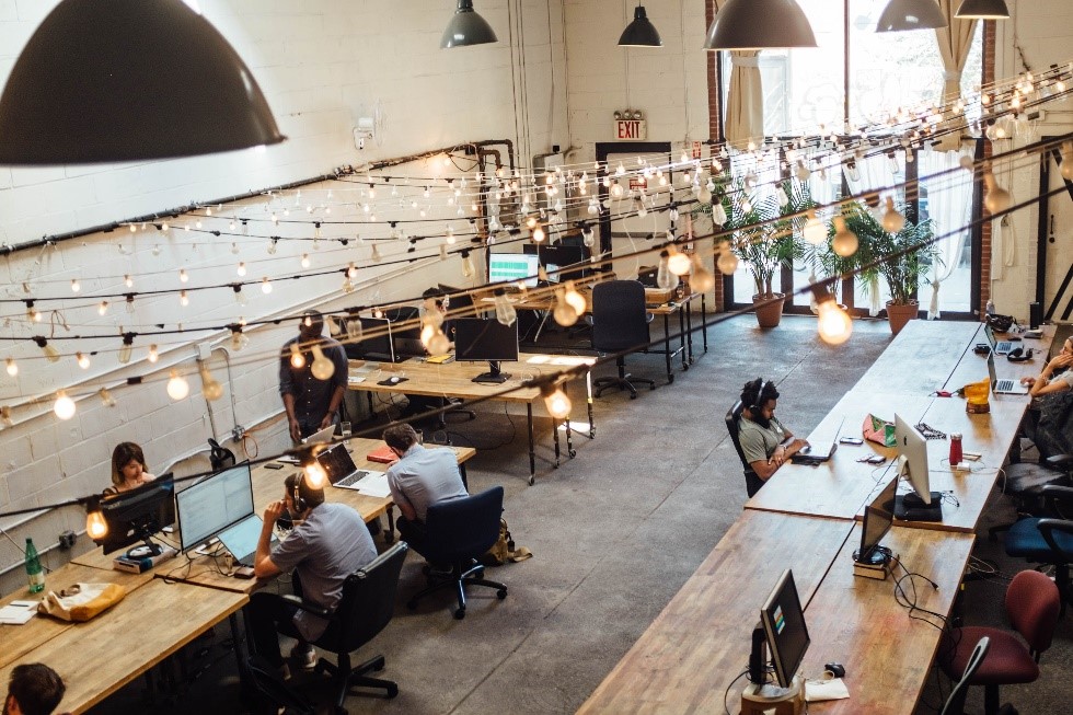 Employees working in an office