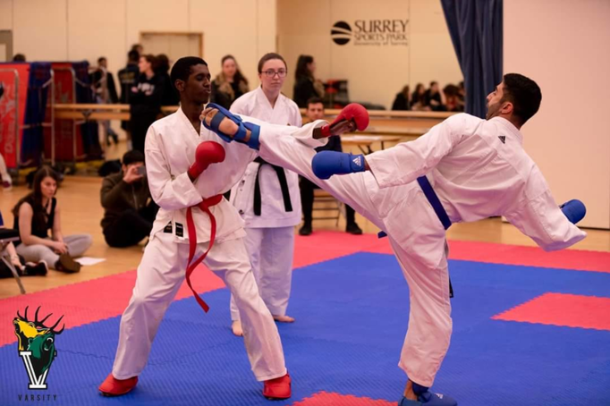 An image from a Karate kick from Karate Varsity