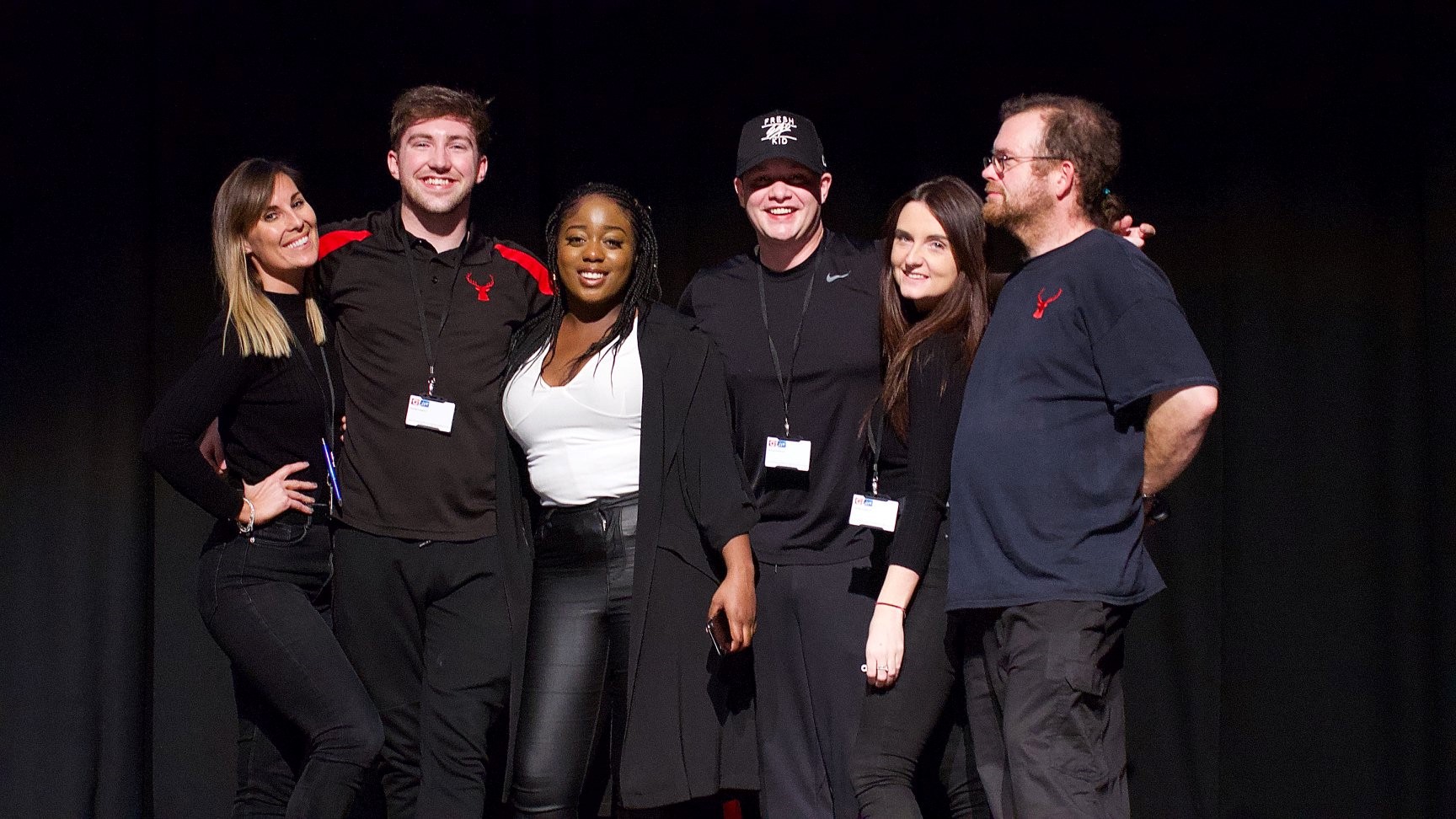 James and 4 other members of staff who work in the community zone of the Surrey Students' union. 