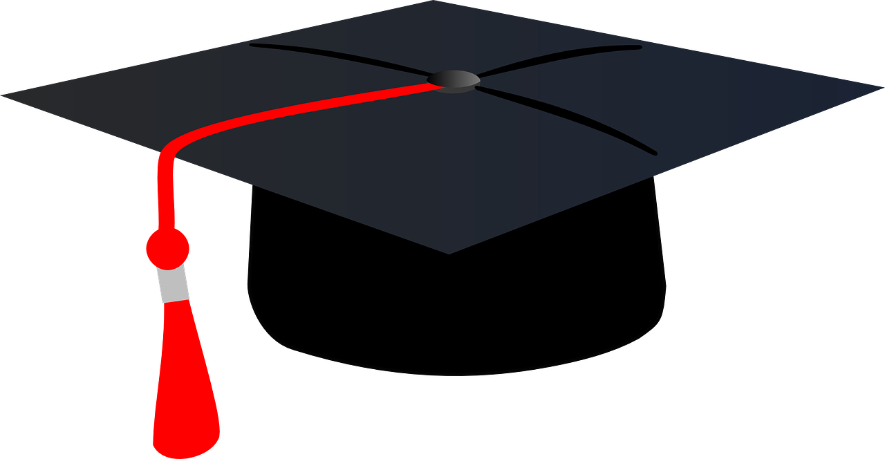 An infographic of a graduation hat
