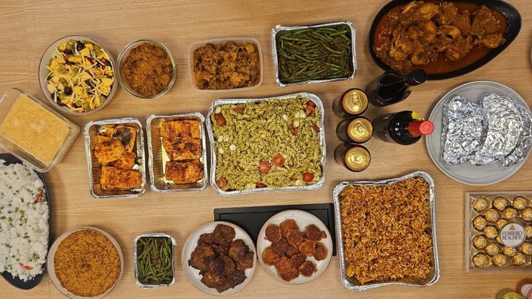 International Student food on campus