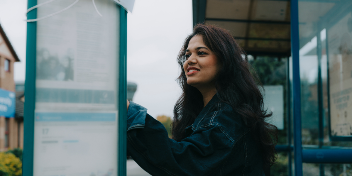 Postgraduate Indian Student on Campus