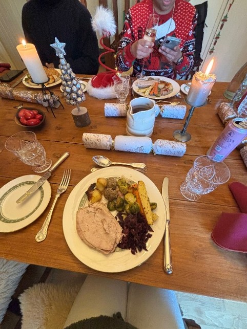 Christmas roast in the UK for international student
