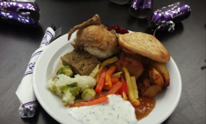 Christmas roast meal