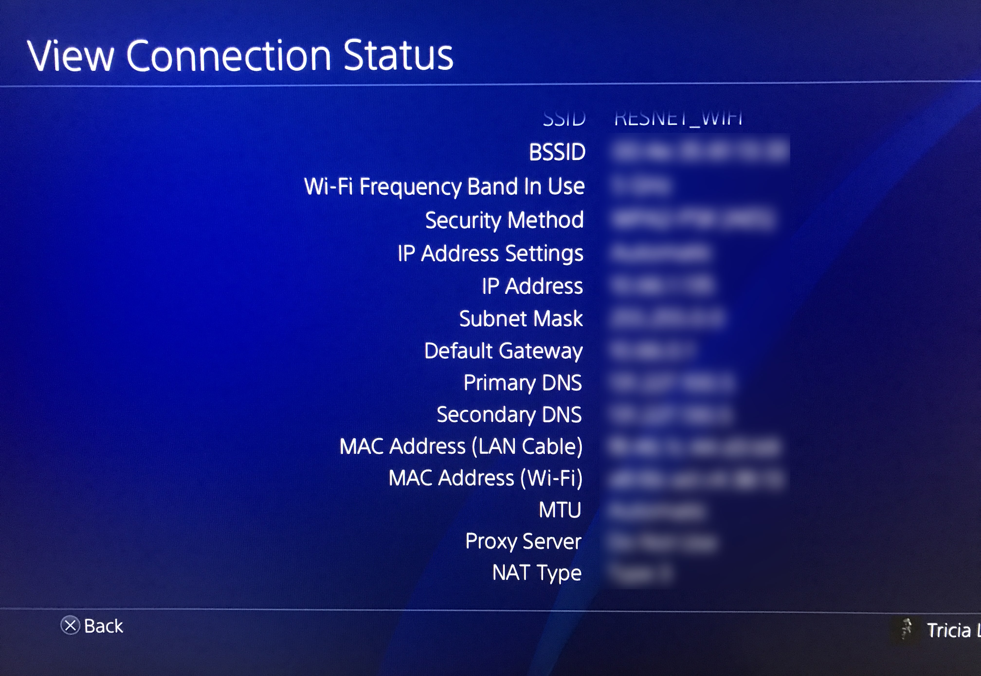 find mac address for ps4