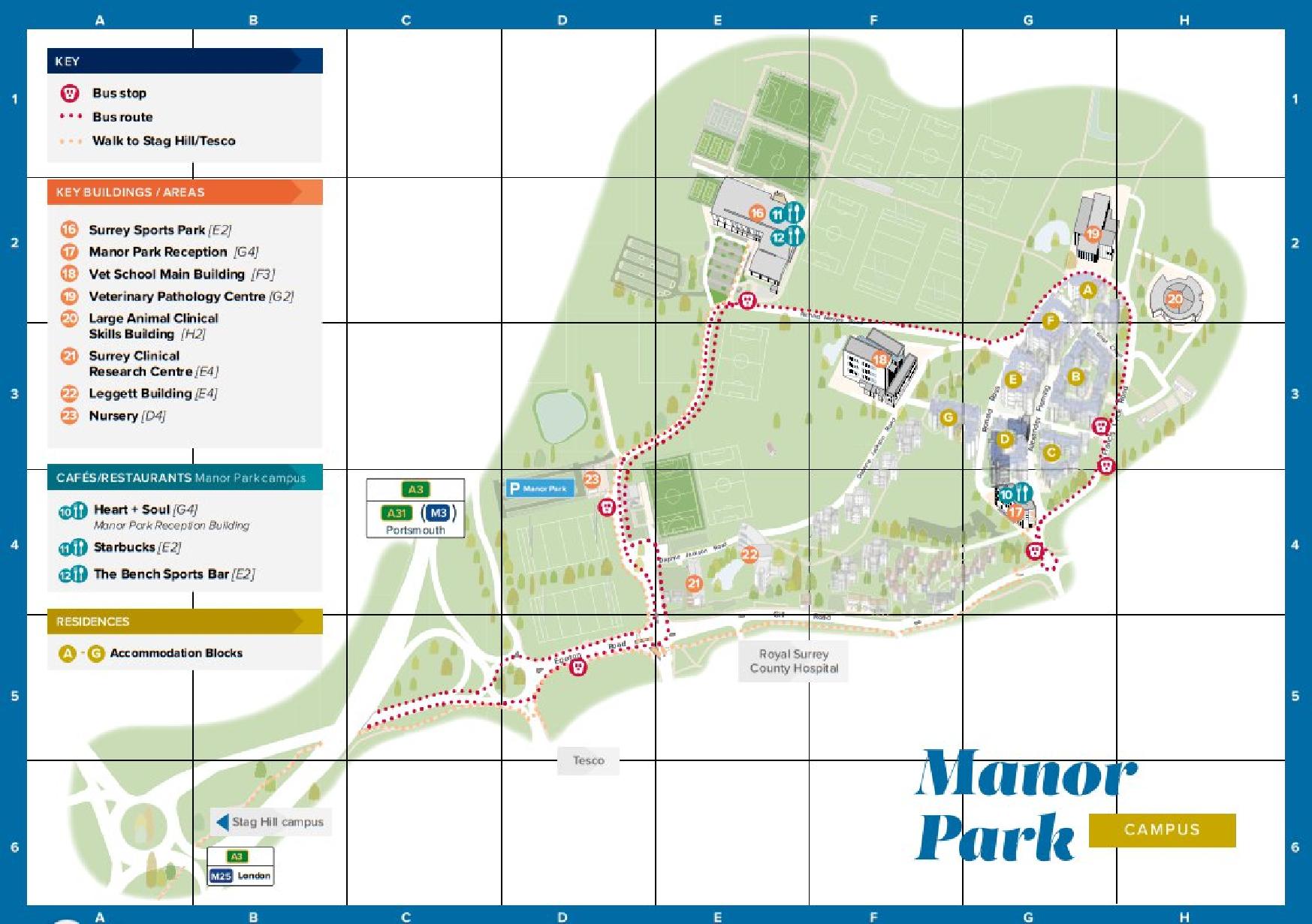 University Of Surrey Map Living In Surrey (Band D Accommodation) | Surrey Meets The Middle East