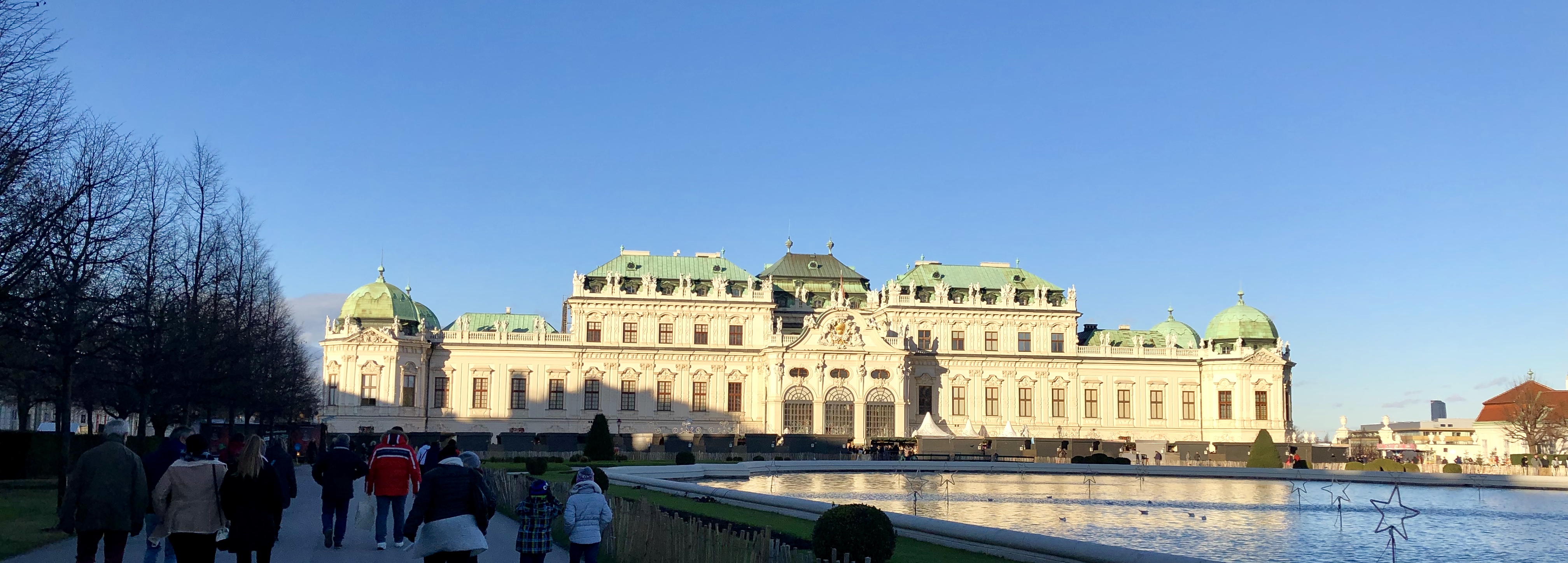 Panoramic shot of the Belvedere Palace, Vienna