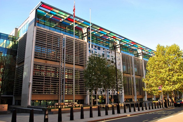 A view of the outside of the Defra Government Office, 2 Marsham Street, Westminster