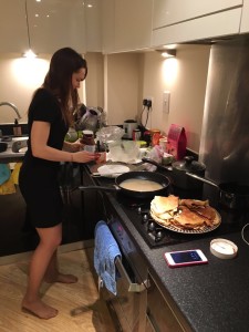 making pancake