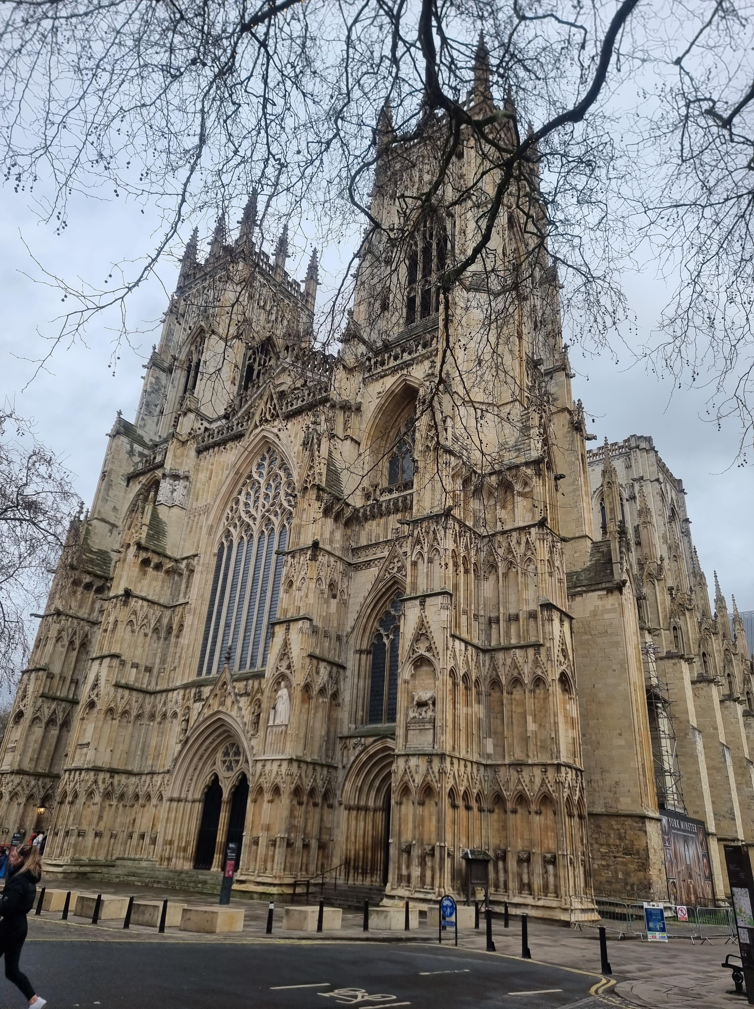 Beautiful architecture of York Minster from the outside