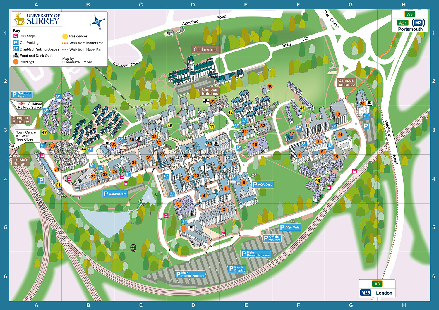 map of surrey research park