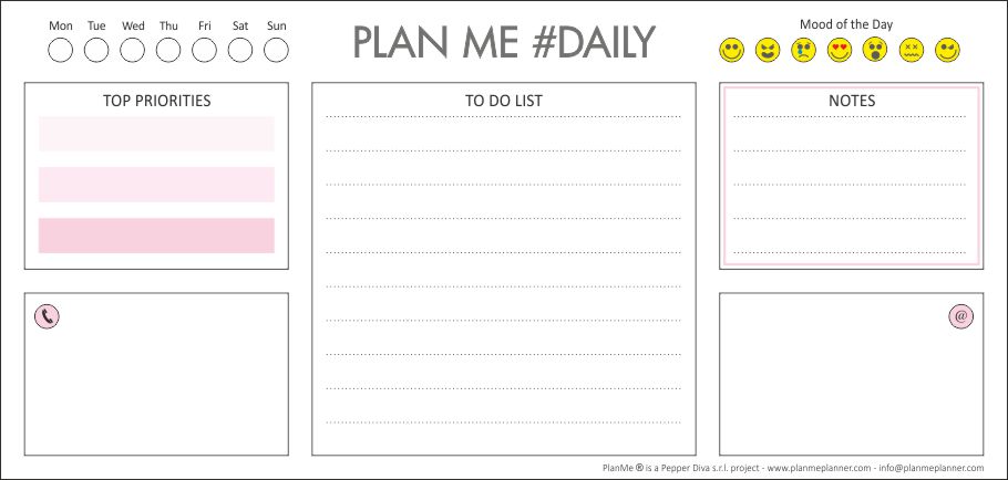 Planning your day