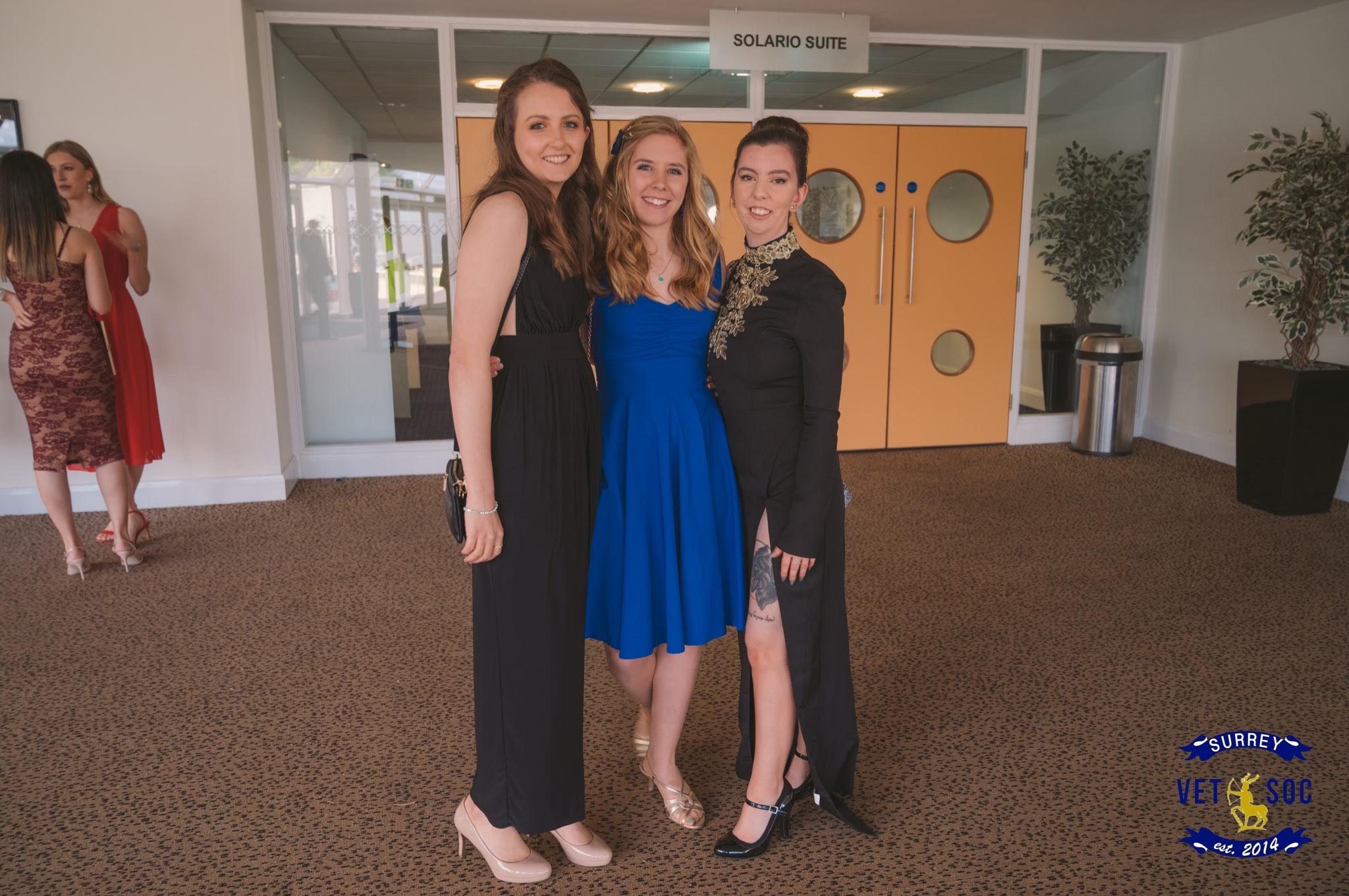 Students in formal wear at Vet Ball