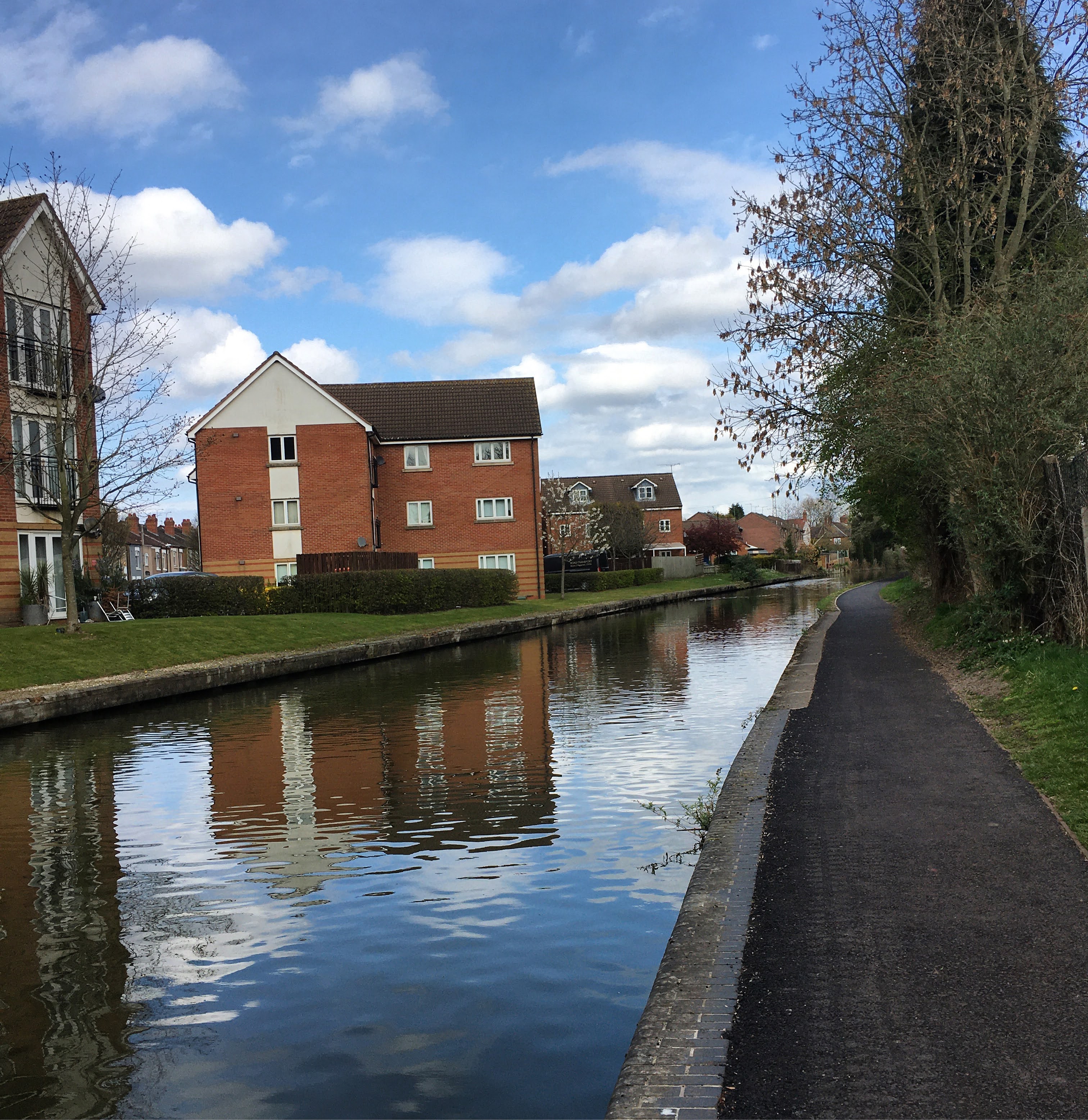 House next to river running through town centre 